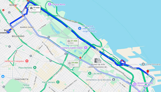 Cruceros estacionamiento